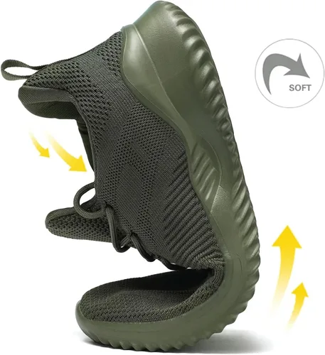 Vista 7 de Zapatillas de tenis para correr para hombre, suela suave de malla transpirable ligera