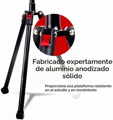 Vista 3 de Vidpro ST-90 VentureMaxx - Soporte ajustable profesional de 90 pulgadas, trípode ligero compatible con cámaras, videocámaras, teléfonos