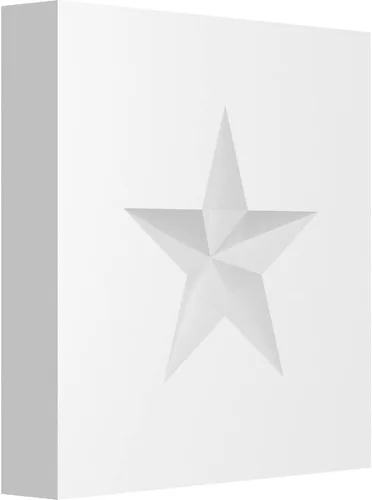 Vista 20 de Ekena Millwork ROSP080X080X050SDG06 Roseta de estrella Sedgwick estándar con borde cuadrado, 8 pulgadas de ancho x 8 pulgadas de alto x 1/2 "P