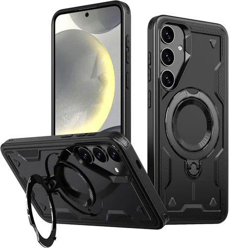 Vista 22 de Funda para Galaxy S23, compatible con MagSafe, funda híbrida 2 en 1 protectora delgada y resistente con soporte magnético invisible para Galaxy S23
