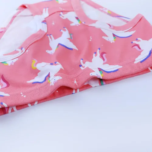 Vista 4 de Sladatona Ropa Interior Suave para Niñas Pequeñas y Niños Pequeños, Bragas Transpirables y Cómodas Rojo albaricoque.