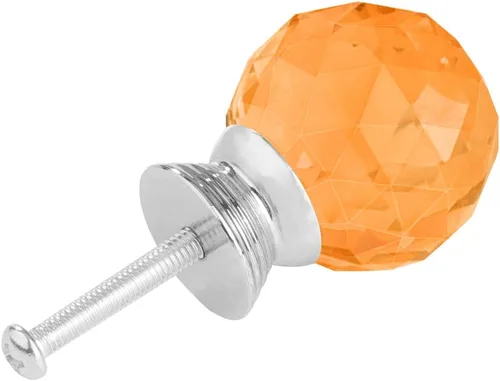 Vista 3 de 12 pomos de cristal de forma redonda de 1.18 pulgadas con tornillos, perilla de cajón para tirar, utilizada para cocina, tocador, puerta, armario