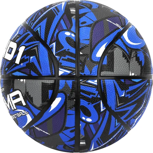Vista 2 de AND1 Enigma - Pelota de goma premium para interiores y exteriores para jóvenes, azul y negro, 27.5 pulgadas Azul/Gris