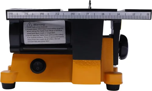 Vista 7 de Mini banco de sierra de mesa de 90 W 1/8 HP de 4 pulgadas, máquina de corte de piedra de vidrio y madera, mini herramienta de corte de sierra