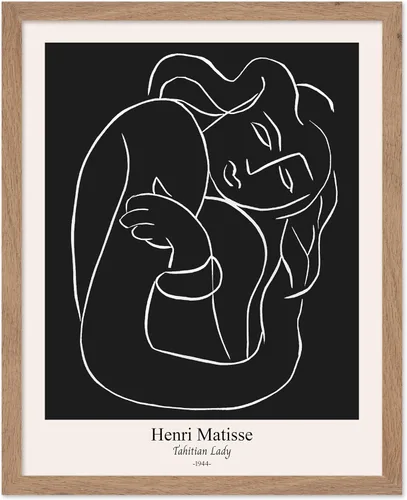 Vista 9 de Monem Art - Póster vintage de Henri Matisse – Gato retro con estampado de pez rojo – Arte de fauvismo – Arte animal – Pintura clásica – Arte fino
