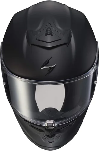Vista 4 de ScorpionEXO R1 Air Casco de Motocicleta de Cara Completa con Escudo Pinlock y Bolsillos para Altavoces Listos para Bluetooth DOT ECE Sólido