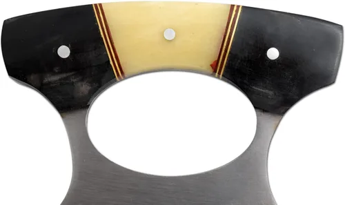 Vista 5 de Chef Kitchen Alaskan Ulu cuchillo Crescent Blade Bone Handle (BNHR)