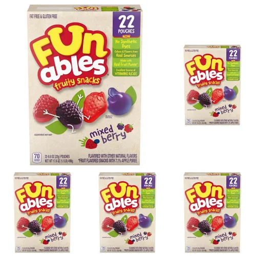 Vista 12 de Bocadillos de fruta Funables, bocadillos de bayas mixtas, paquetes de 2.5 onzas (paquete de 48)