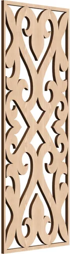Vista 12 de Keene Paneles de pared decorativos de madera con calado, 9 3/8 pulgadas de ancho x 24 3/8 pulgadas de alto x 1/4 de alto, abedul Birch