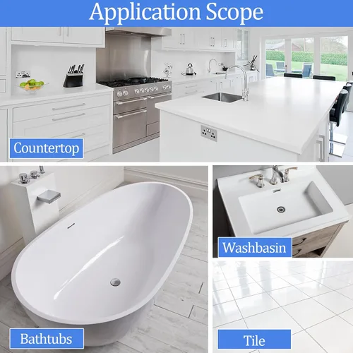 Vista 7 de BEKOMN Pintura para Bañera, Kit de Renovación de Bañera y Azulejos 33oz con Herramientas, Pintura para Bañera Blanca a Base de Agua de Bajo Olor