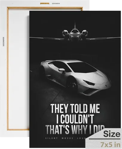 Vista 28 de Arte de pared motivacional para la oficina, lienzo de arte de súper auto, decoración automotriz inspiradora para los amantes de Porsche Sportscar
