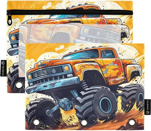 Vista 37 de Estuche de béisbol blanco para lápices de 3 anillas, paquete de 2 carpetas para lápices, estuche transparente con cremallera, bolsa de cosméticos