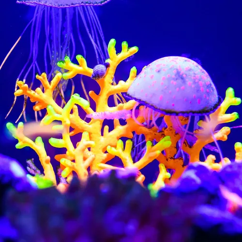 Vista 6 de VOCOSTE Coral de hongo de acuario de silicona suave, verde