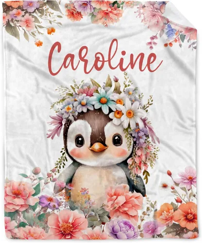 Vista 11 de Manta de bebé personalizada con ciervos florales, manta personalizada de ciervos con nombre para bebé, manta de recepción personalizada de ciervos