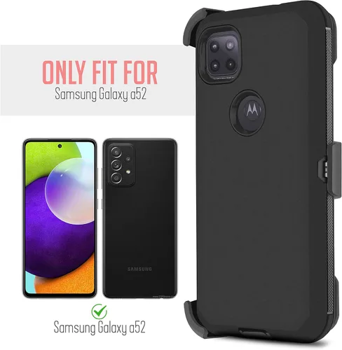 Vista 8 de Jackpot inalámbrico compatible para Motorola One 5G ACE Moto G 5G con clip de cinturón giratorio, protector de pantalla integrado, protección