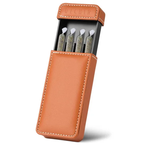 Vista 11 de OZCHIN Porta-cigarrillos con extracción y empuje, pipa para fumar tabaco, estuche para cigarrillos, regalos, mantiene 4 de tamaño rey, gran regalo