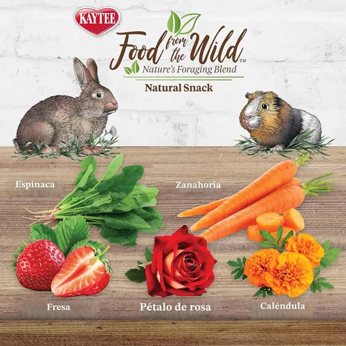 Vista 2 de Kaytee Comida de La Selva Snack Natural para Conejos, Cobayas y Otros Animales Pequeños, 1 Onza