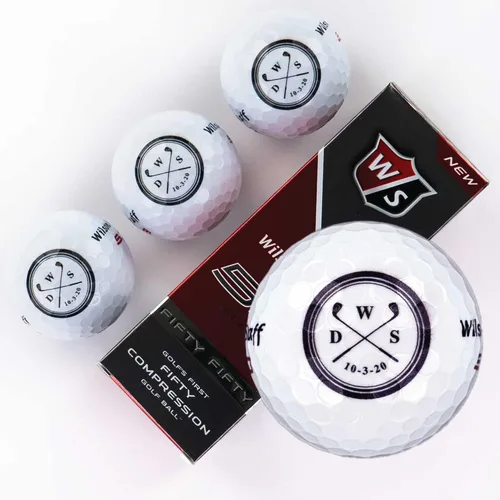 Vista 17 de Wilson - Funda de 3 pelotas de golf personalizadas para hombres, regalo de padrinos de boda, regalos para el padre de la novia, diseño personalizado