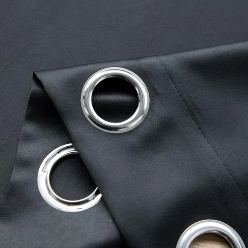 Vista 6 de Cortinas opacas 100% negras para ventana para dormitorio, 63 pulgadas de largo, juego de 2 paneles con ojales, cortinas opacas con ojales, ahorro