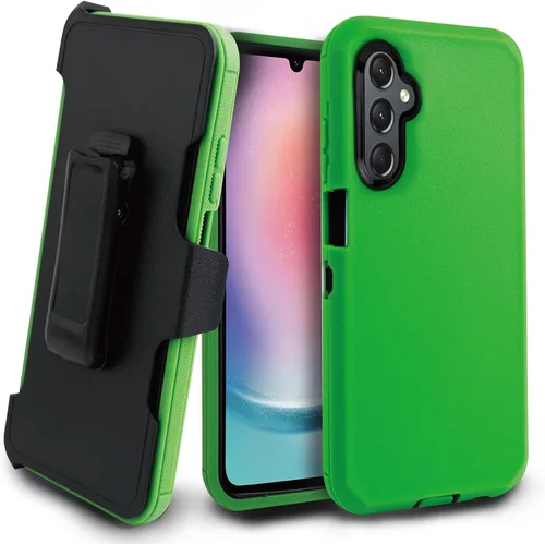 Vista 10 de Jackpotwireless - Funda para Samsung Galaxy A24 4G, de cuerpo completo, resistente, giratoria, con clip para cinturón, funda de doble capa, soporte