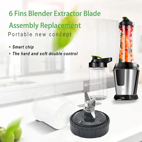 Vista 7 de Conjunto de cuchilla extractor de 6 aletas para Ninja de 16 onzas, compatible con Nurti Ninja BL660 BL663 BL663CO BL665Q BL770 BL770A BL771 BL771C