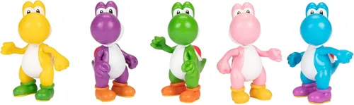 Vista 6 de Nintendo Yoshi Figurines Set de 5 2.6in