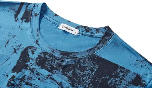 Vista 6 de KLIEGOU Camisetas Hipster Hiphop para hombre - Camisetas con estampado de moda