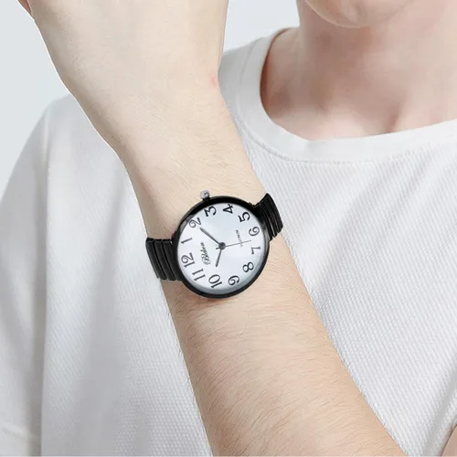 Vista 5 de Blekon Collections Nuevo Reloj de Moda con Correa Elástica de Tamaño Super Grande, Movimiento Japonés PC21J