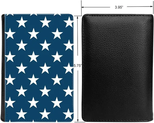 Vista 2 de PU Leather Passport Holder Travel Wallet RFID Blocking Card Case Cover With Unique
