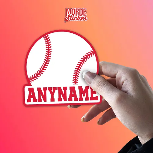 Vista 6 de Adhesivo personalizado con nombre deportivo, béisbol, fútbol, fútbol, equipo, regalos, impermeable, troquelado, para casco, laptop, botella de agua