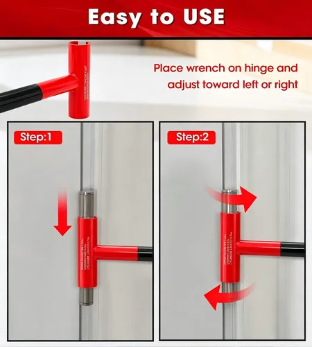 Vista 6 de Herramienta de ajuste de bisagra de puerta 4 en 1 para puertas residenciales, comerciales Hinge Gap Adjusting Wrench Set for Pin-and-Barrel Door