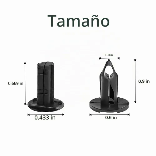 Vista 5 de KEMIMOTO 100 piezas de remaches de plástico de 8 mm para parachoques de nylon, clips para auto, sujetadores de tipo de empuje, tornillos