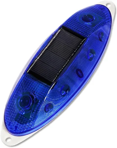 Vista 9 de Aolyty Luz estroboscópica solar de advertencia para exteriores, impermeable, brillante, luz solar intermitente de seguridad para sitios de Amarillo