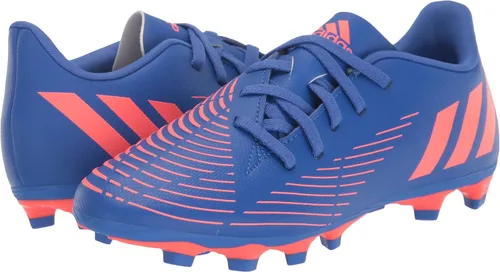 Vista 7 de adidas Unisex Edge.4 Flexible Ground Soccer Shoe, Core Negro-blanco-rojo vivo