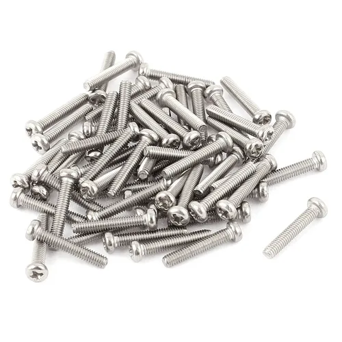 Vista 10 de uxcell Tornillos Phillips de cabeza cruzada de acero inoxidable 304 M2 x 0.118 in 60pcs
