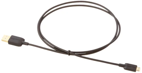 Vista 4 de Amazon Basics, Cable de carga USB-A a micro USB, velocidad de transferencia de 480 Mbps con conectores chapados en oro, USB 2.0, 3 pies, color negro