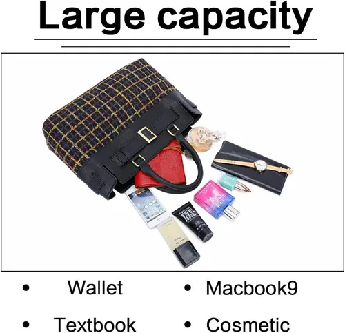 Vista 4 de OIIV Bolso de mano de moda para mujer, bolso de hombro