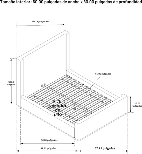 Vista 3 de Coaster Home Furnishings - Nala - Madera - Cama de plataforma estilo carruaje tapizada con cabecero con orejas, acolchado de espuma y base de roble