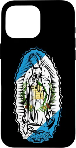 Vista 19 de Funda para iPhone 16 Virgen de Guadalupe con bandera de Guatemala