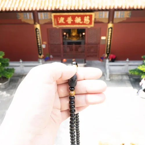 Vista 8 de Obsidian Bracelet Natural Black Onyx Tiger Eye Stone with Phoenix Totem Jewelry Bracelet, 8mm Beaded Bracelets Feng Shui Bracelet for Meditation
