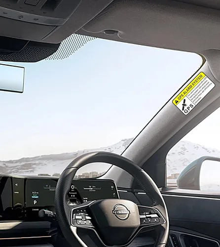 Vista 7 de Adhesivo de seguimiento GPS, calcomanías autoadhesivas para pista, calcomanías de advertencia de PVC para rastreador de automóviles, calcomanías