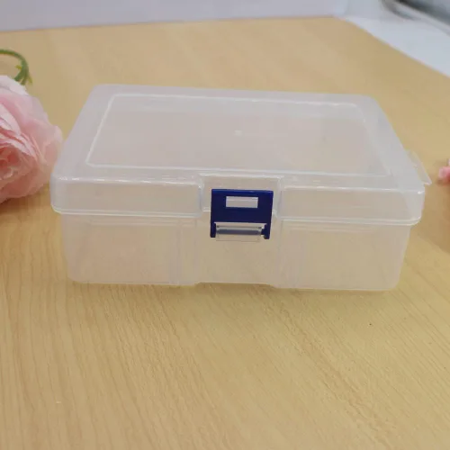 Vista 6 de Caja de almacenamiento de plástico transparente de 6 piezas con cierre hermético, contenedor organizador para lápices, rompecabezas, juguetes