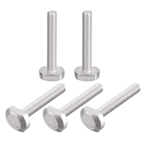 Vista 15 de uxcell Pernos de ranura en T, 5 piezas M5x16mm ranura en T Pernos deslizantes Pernos deslizantes 304 Tornillos en forma de T de acero inoxidable