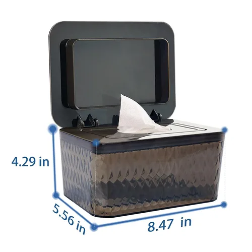 Vista 7 de Paquete de 2 Dispensadores de Toallitas con Diseño de Sello - Dispensador de Toallitas Soporte de Toallitas Caja de Toallitas para Baño Mantiene