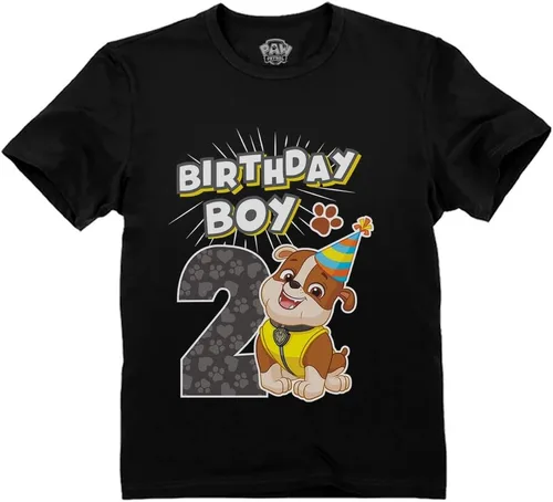 Vista 8 de Tstars Paw Patrol Rubble Digging Being 2 - Camiseta para niño de 2º Rubble Digging 2 / Azul marino jaspeado
