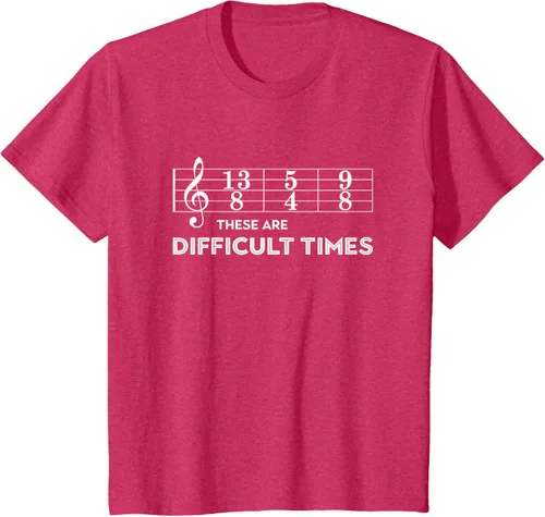 Vista 51 de Musician - Camiseta con texto en inglés "These are Difficult Times", talla S