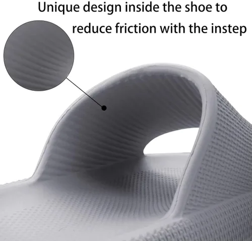 Vista 7 de Sandalias Cloud para mujeres y hombres,Sandalias de baño con almohadilla,Zapatos de plataforma de suela gruesa antideslizante EVA