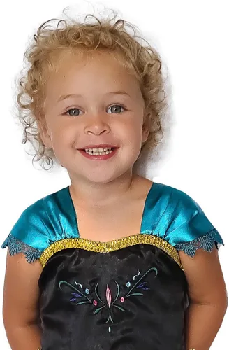 Vista 2 de Cokos Box Vestido de coronación para niñas, disfraz de princesa y collar, accesorios de cumpleaños (oliva, 9-10 años)