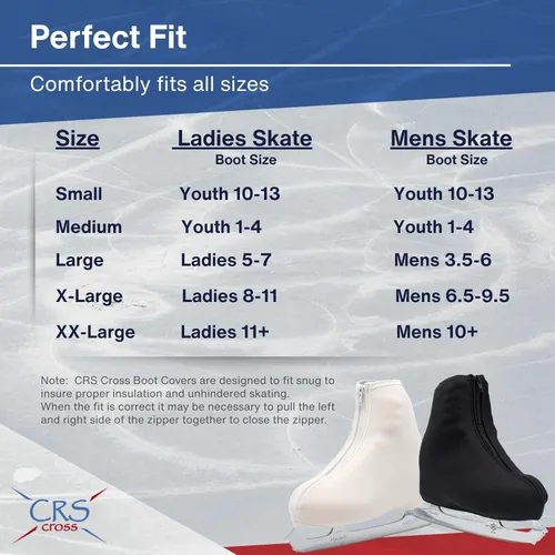 Vista 2 de CRS Cross Thermal Ice Skate Boot Covers with Zipper. Neoprene