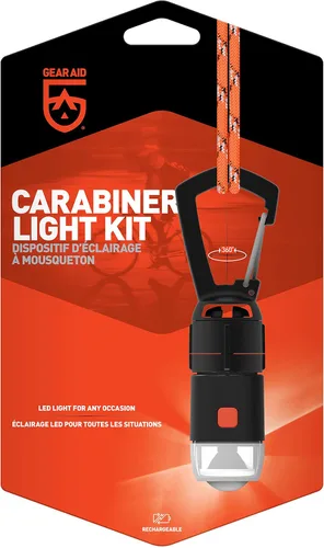 Vista 2 de GEAR AID Kit de luz de mosquetón, portátil 4 en 1, LED recargable para ciclismo, camping y al aire libre, 1/4-20 se fija a 550 paracord, gira 360°
